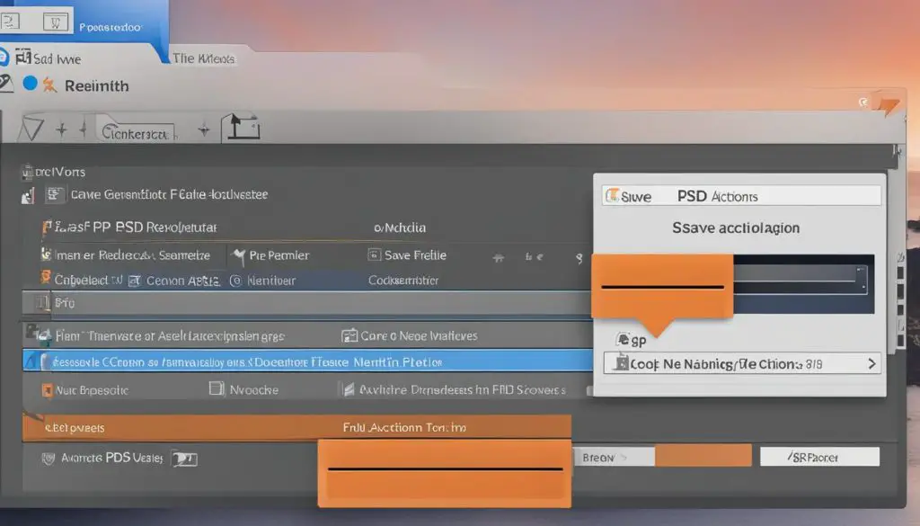 do actions save with your psd file